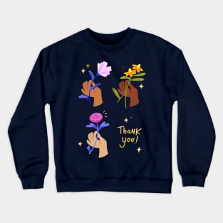 Thank You Flower Crewneck Sweatshirt